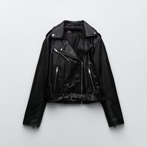 Zara Faux Leather Black Jacket